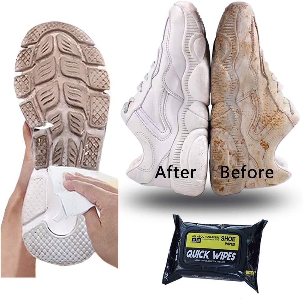 RIOMTRIC Shoe Cleaner Wipes - Portable Sneaker Cleaning Wipes for Quick Dirt & Stain Removal | Gentle on Leather, Canvas & Most Footwear | Perfect for Gym Shoes, Work Boots & Travel Essentials