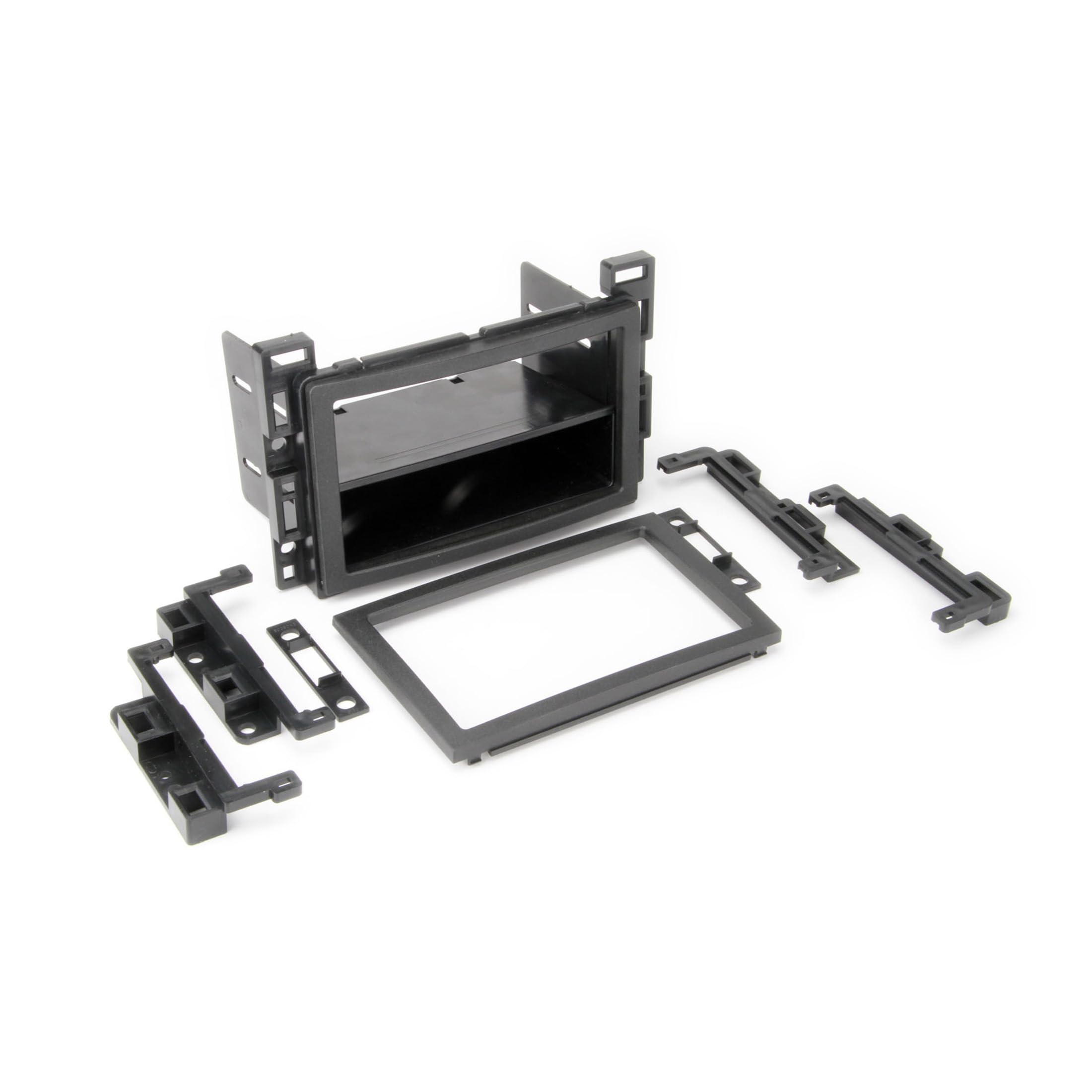 Scosche GM2500B Double DIN or Single DIN Car Stereo Installation Dash Kit with Pocket for Select 2004-2021 GM Vehicles - Universal Radio Mounting Bracket - Perfect for Upgrading Your Car Audio System