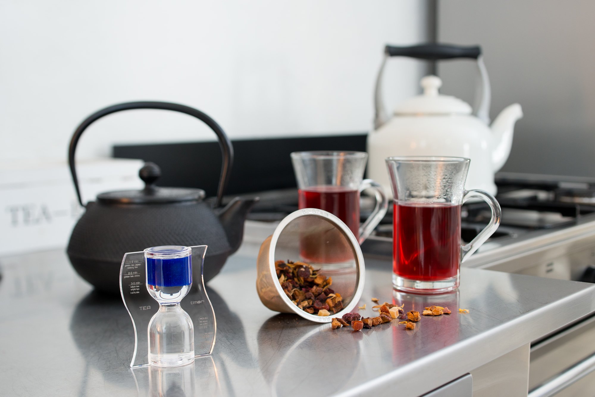 Premium Tea Timer with Reverse Granulate Flow - Blue Sand Hourglass for Perfect Brewing | Ideal for Loose Leaf Tea, Herbal Infusions & Coffee | Kitchen, Office & Meditation Essential