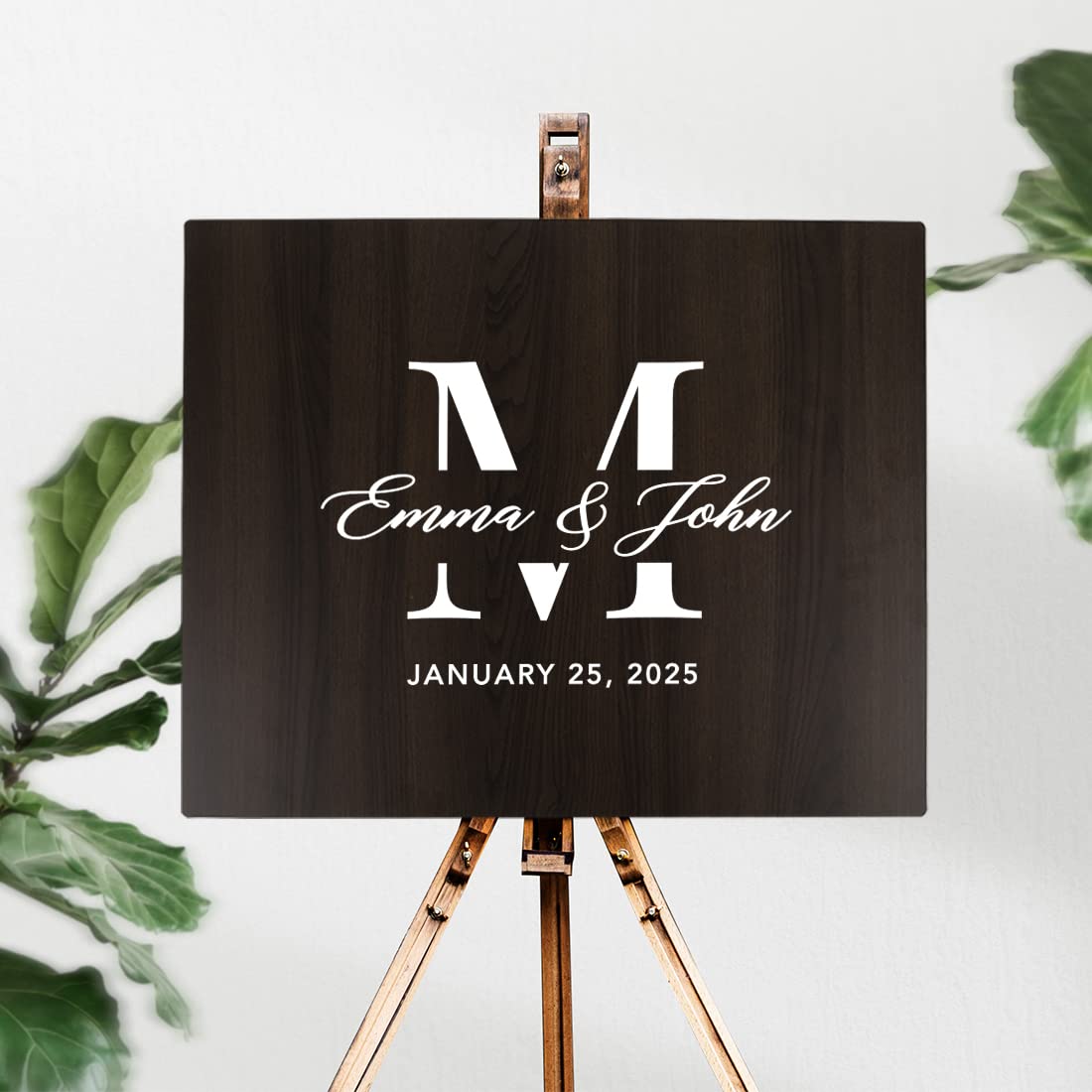 Custom Large Wooden Welcome Sign for Wedding - 16
