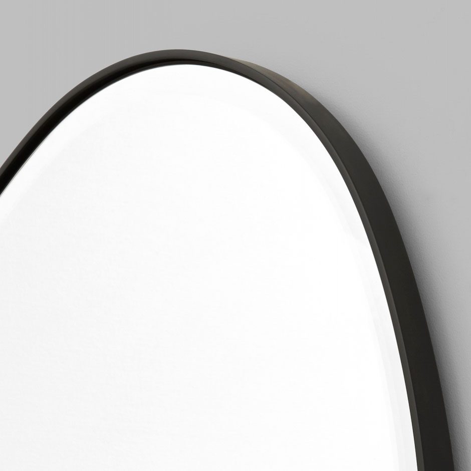 MIDDLE OF NOWHERE Pebble Mirror in Black - 70x90cm Wall Mirror for Living Room, Bedroom & Bathroom Decor
