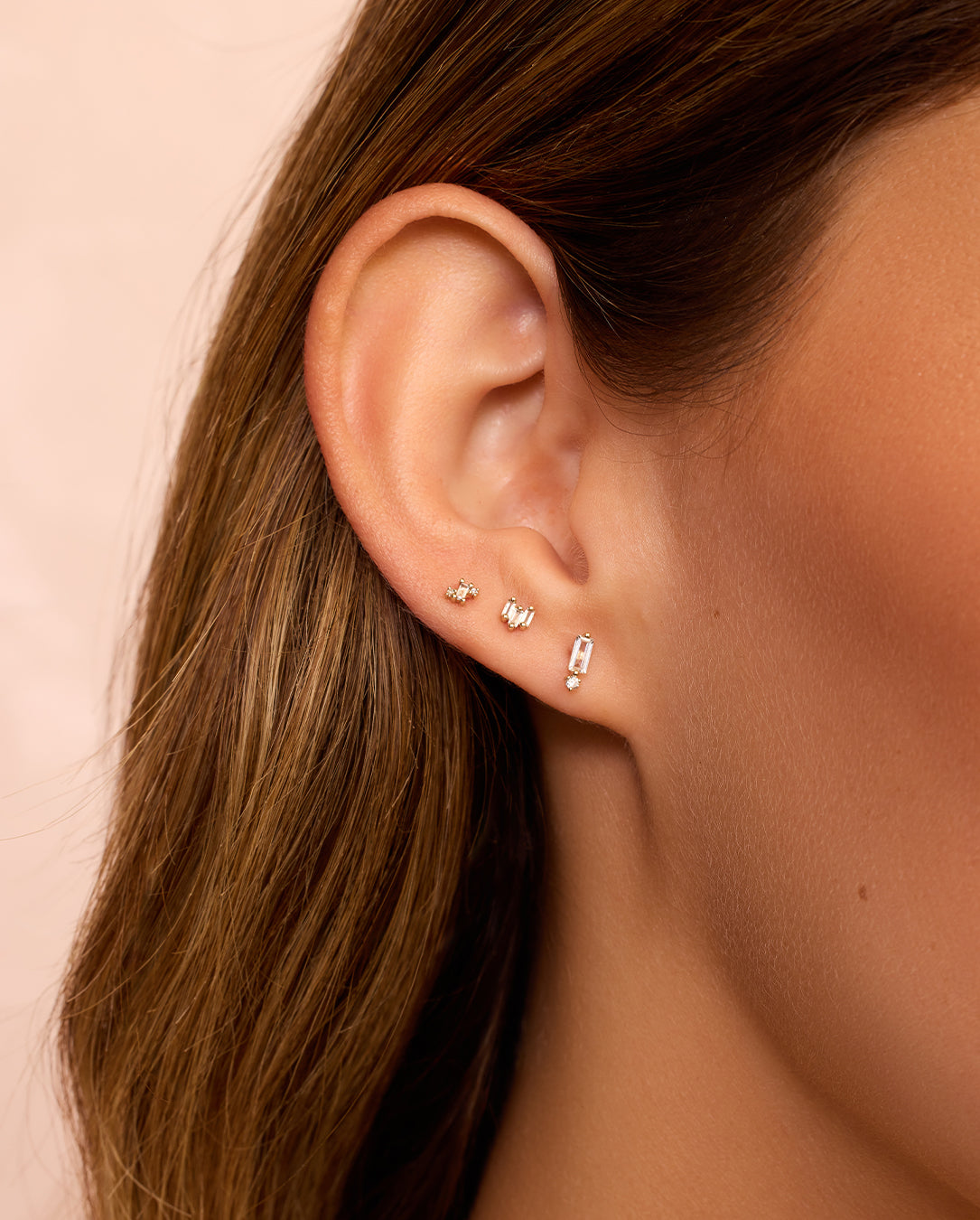 Diamond and White Sapphire Amara Cluster Single Stud Earrings for Women - Elegant Jewelry Gift for Wedding, Anniversary & Special Occasions