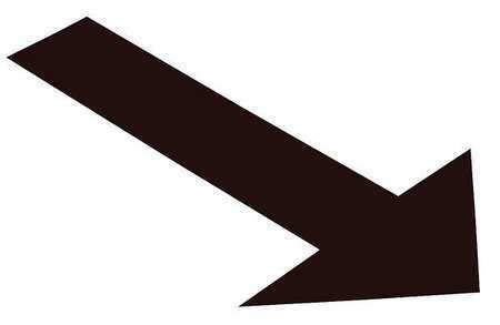 Arrow 10 Inch Black Industrial Floor Tape Markers - Pack of 50 | Non-Slip Safety Floor Signs for Warehouses, Factories & Workplaces