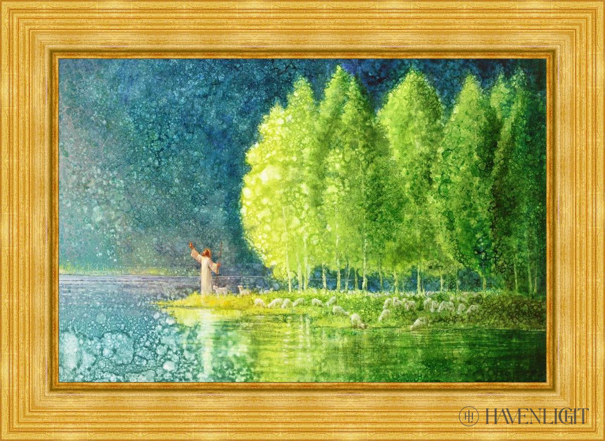 Beside Still Waters - Premium Home Decor & Wall Art for Living Room, Bedroom, Office | Calming Landscape Painting for Relaxation & Meditation Spaces