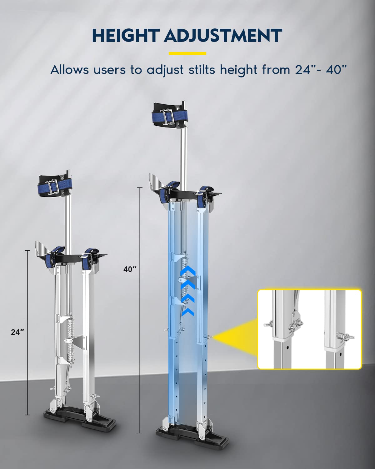 Adjustable Aluminum Drywall Stilts 24