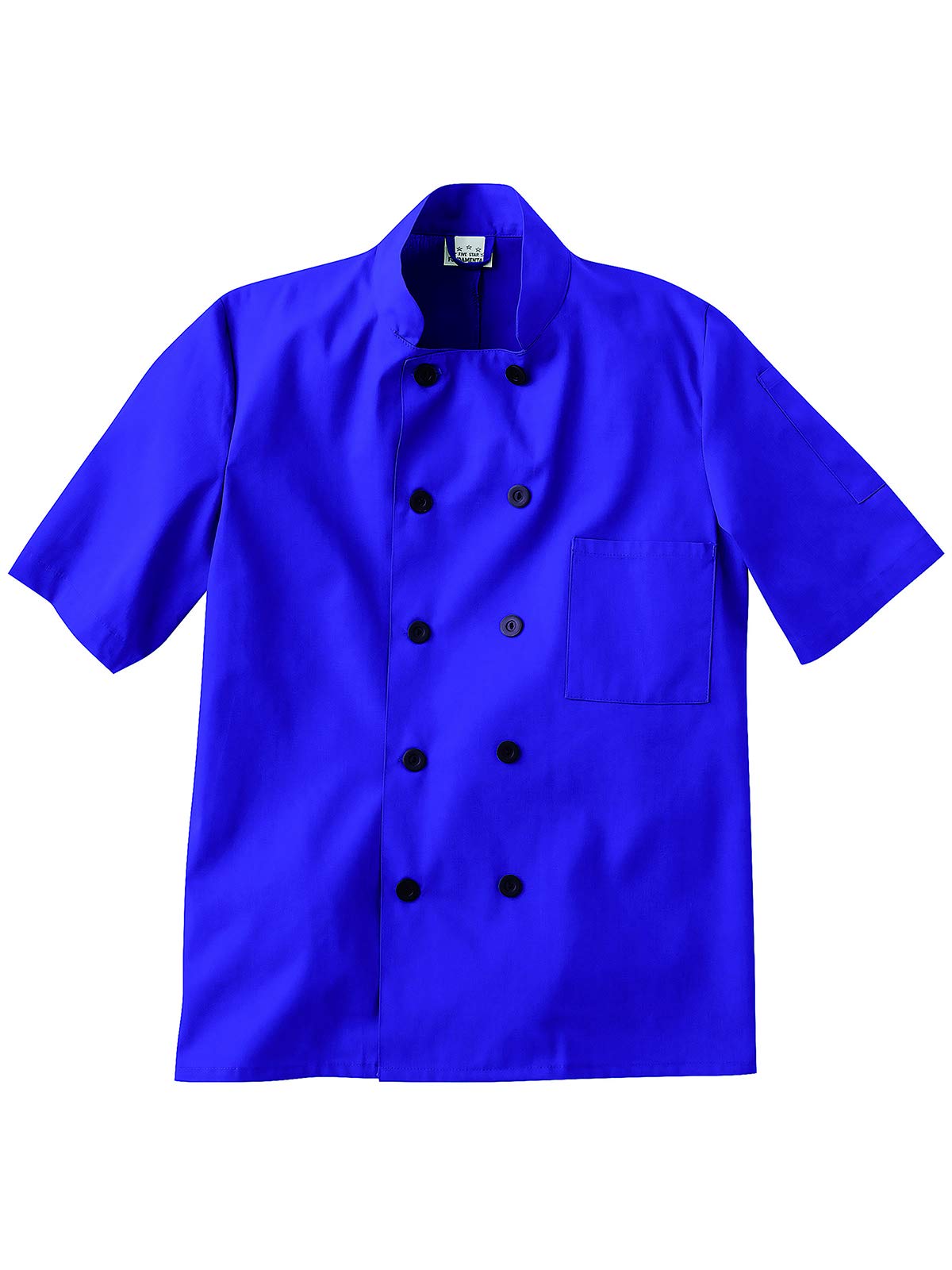 Five Star Chef Apparel 18025 Unisex Short Sleeve Chef Coat - Professional Kitchen Uniform for Men & Women - Perfect for Cooking, Baking, Catering & Culinary School