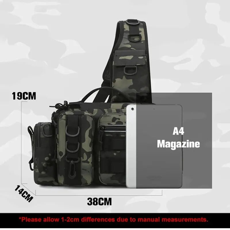 Waterproof Tactical Fishing Backpack with Rod Holder - Durable Outdoor Gear for Fly Fishing, Kayaking & Hiking Adventures