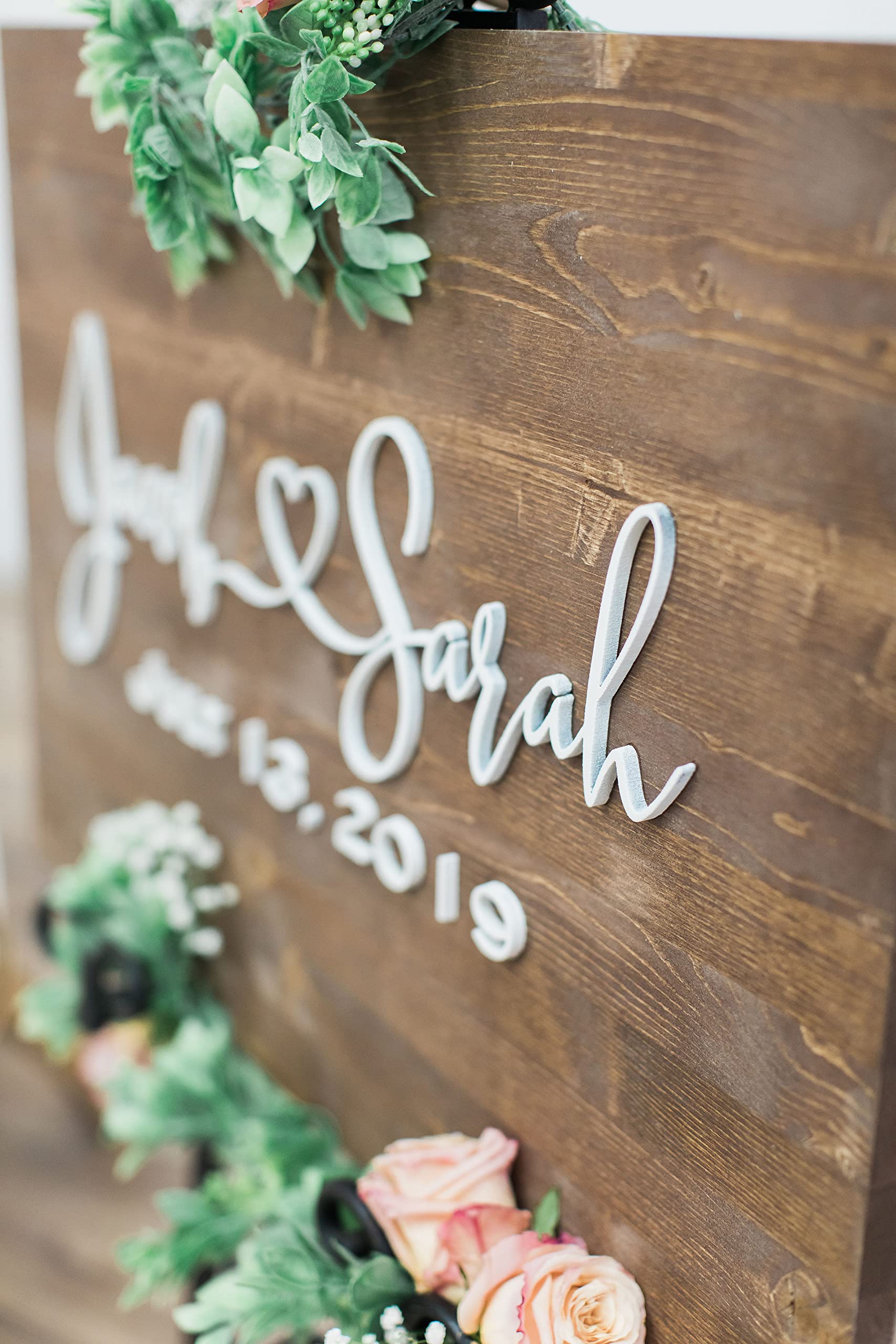 Custom 3D Wooden Wedding Welcome Sign - 18x24 Inches, Black & Gold Lettering - Perfect for Wedding Receptions, Bridal Showers & Anniversary Celebrations