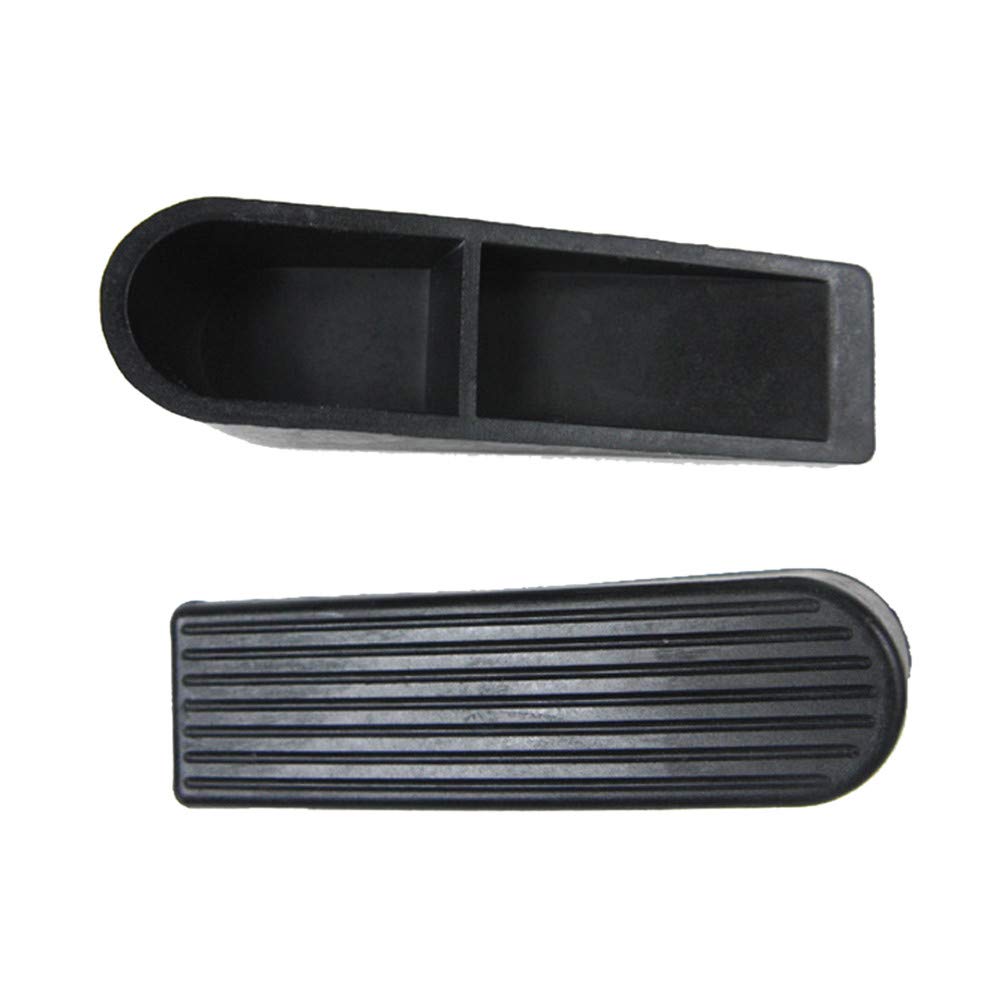 LACACA 3-Pack Heavy Duty Rubber Door Stopper Wedge - Non-Slip Door Security Lock for Home, Office, School & Hotel - Black (One Size) - Perfect for Child Safety, Pet Protection & Draft Prevention