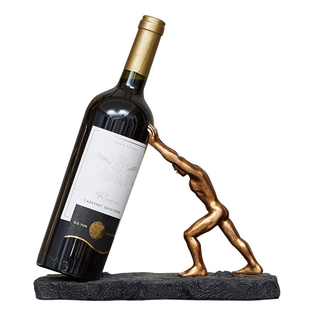 CAIMEI Resin Wine Rack - Countertop & Floor Standing Wine Bottle Holder for Kitchen, Bar, Dining Room - Decorative Wine Shelf for Red, White, Champagne Bottles Storage & Display