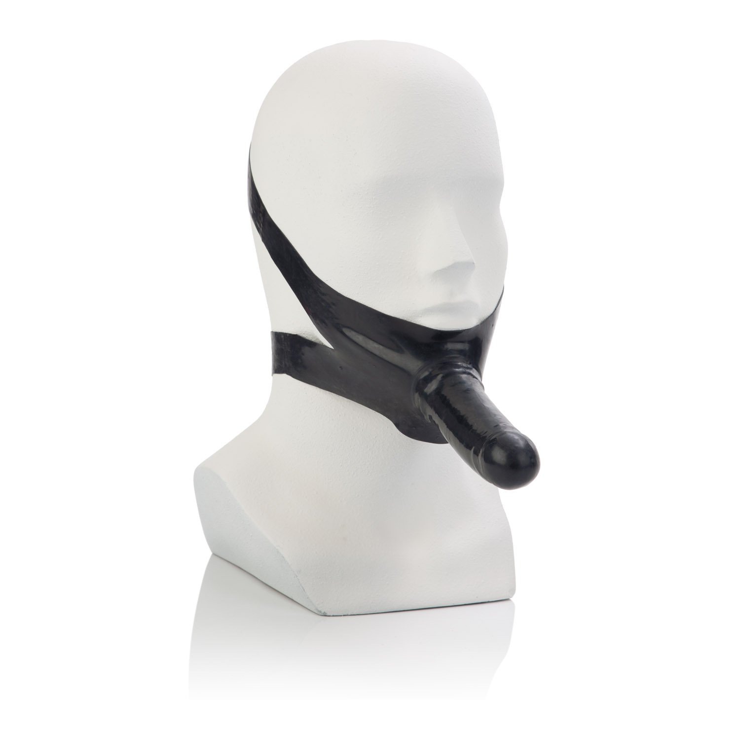 CalExotics Original Accommodator Hands-Free Strap-On Dildo for Couples - Black Latex Adult Sex Toy for Couples Play & Solo Pleasure - Perfect for Bonding & Exploration