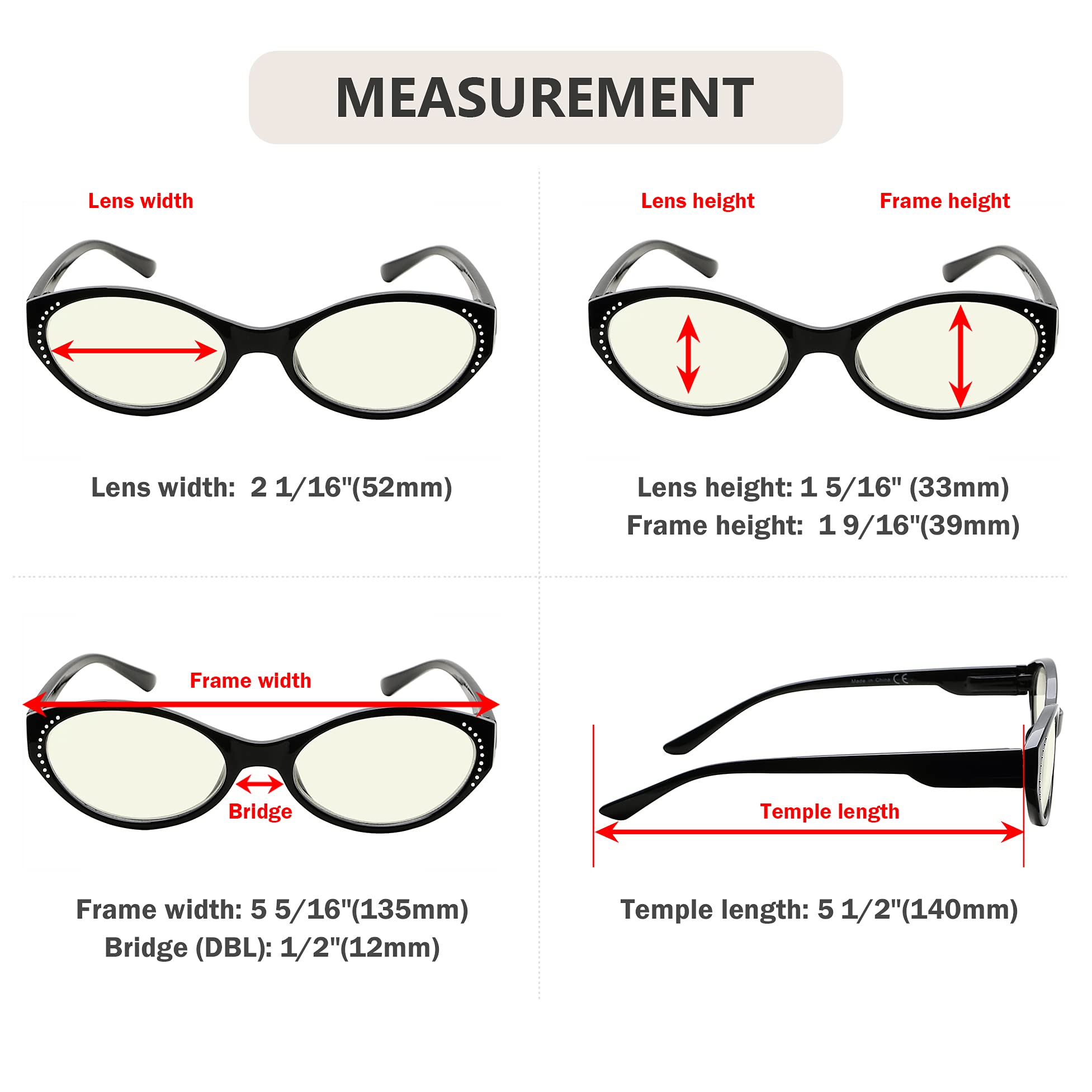 CessBlu Blue Light Blocking Glasses for Women - 4 Pack Anti Glare Computer & Reading Eyewear for Screen Time, Gaming & Office Work