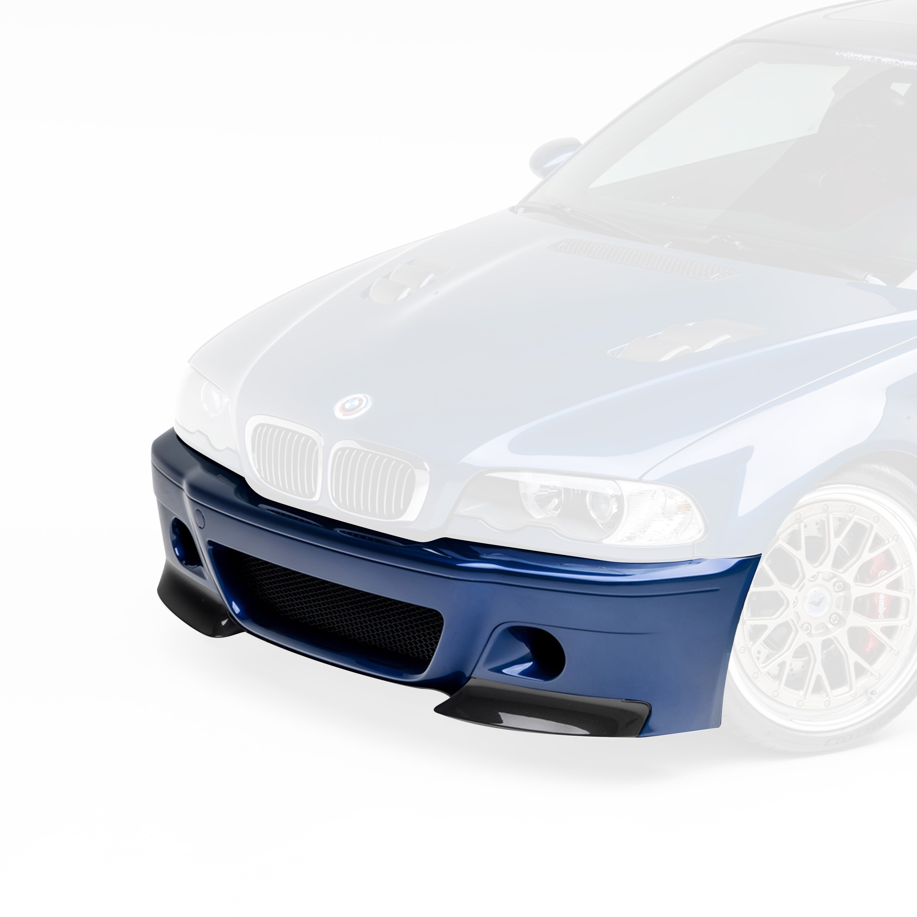 V20 Aero Front Bumper with 2-Piece Splitter - Carbon Fiber PP 1x1 Glossy Finish - V Style™ for Sports Cars & Performance Vehicles - Upgrade Your Ride for Track Days & Street Racing