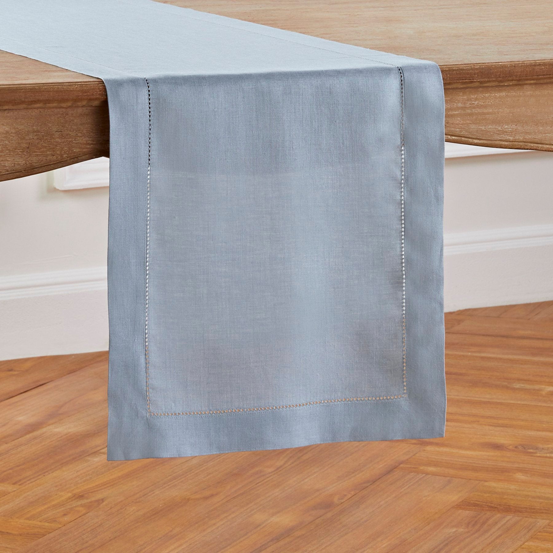 Elegant Classic Hemstitch Table Runner - Premium Linen Dining Table Decor for Weddings, Parties & Home Decor