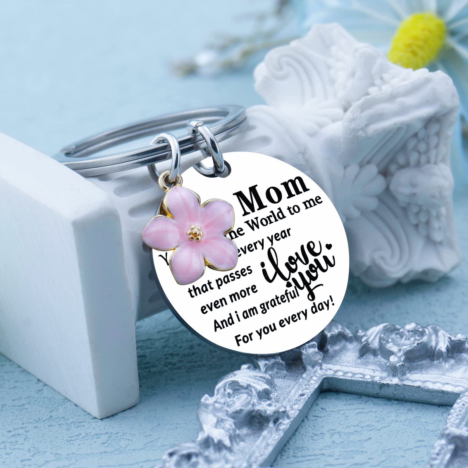 igvean Personalized Mother's Day Gifts for Mom - Custom Keychain Jewelry Accessories from Daughter - Christmas & Birthday Present Ideas - Perfect for Special Occasions & Daily Wear