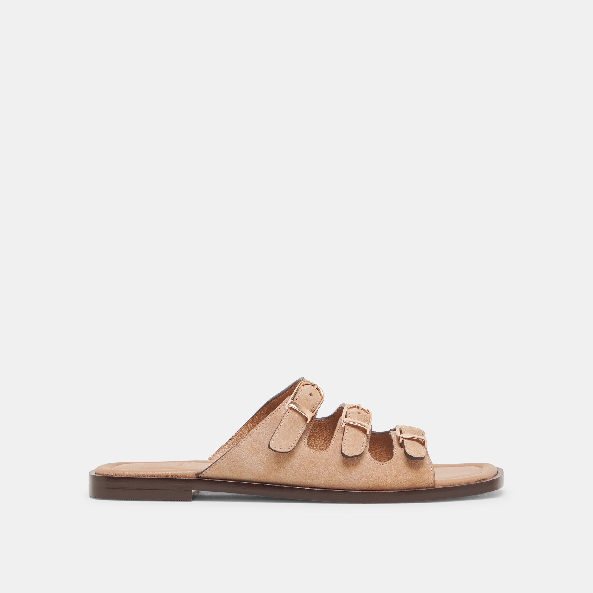 FIN SANDALS TAN SUEDE - Women's Comfortable Summer Beach Sandals with Adjustable Straps for Outdoor, Vacation and Poolside Wear