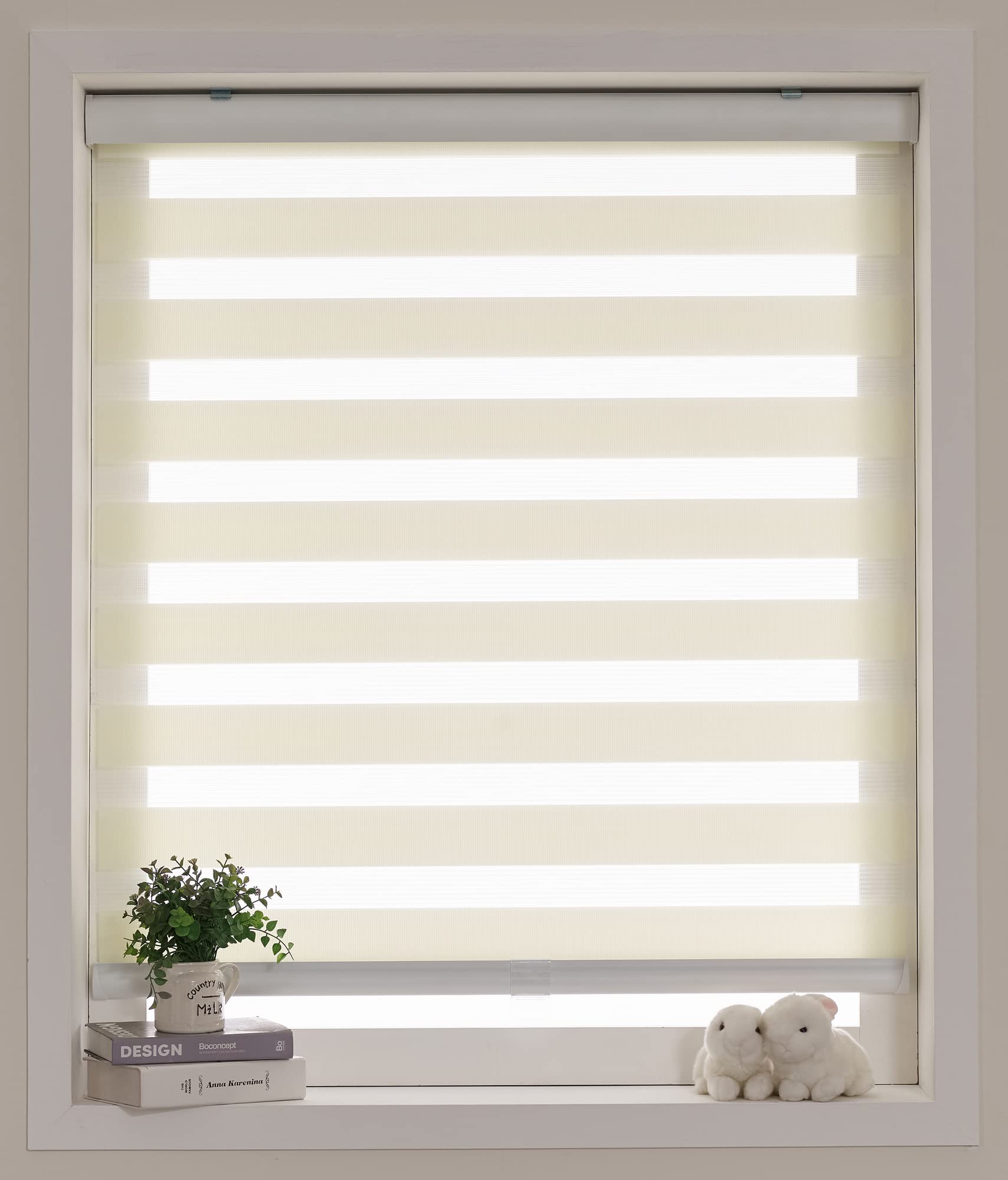 Cordless Zebra Roller Shades - Custom Size 62