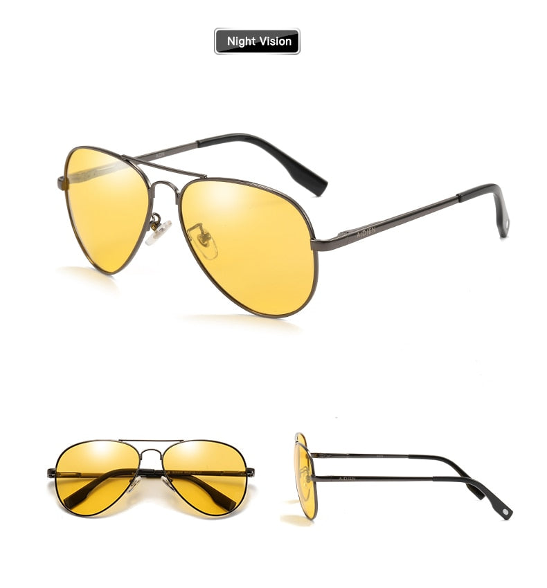 Aidien Men's Full Rim Oversized Oval Alloy Double Bridge Reading Glasses & Sunglasses - Stylish Eyewear for Reading, Driving, and Outdoor Activities