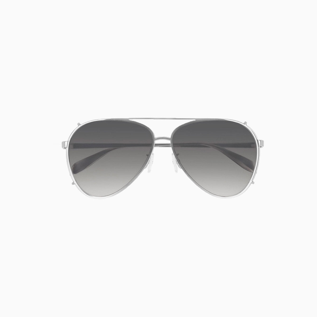Alexander McQueen Grey Silver Metal Sunglasses for Men & Women - Luxury Designer Shades for Outdoor, Travel & Fashion