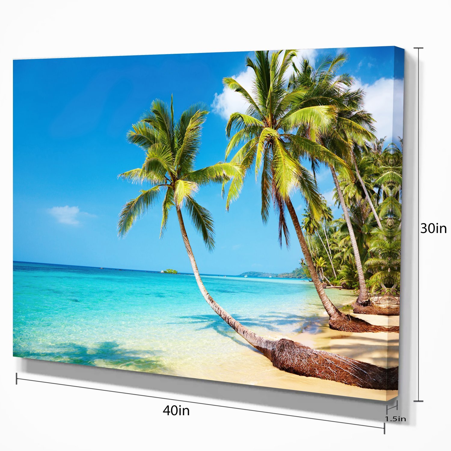 Tropical Beach Photography Seascape Canvas Print - Stunning Ocean Wall Art for Coastal Home Decor, Living Room & Bedroom Wall Decor