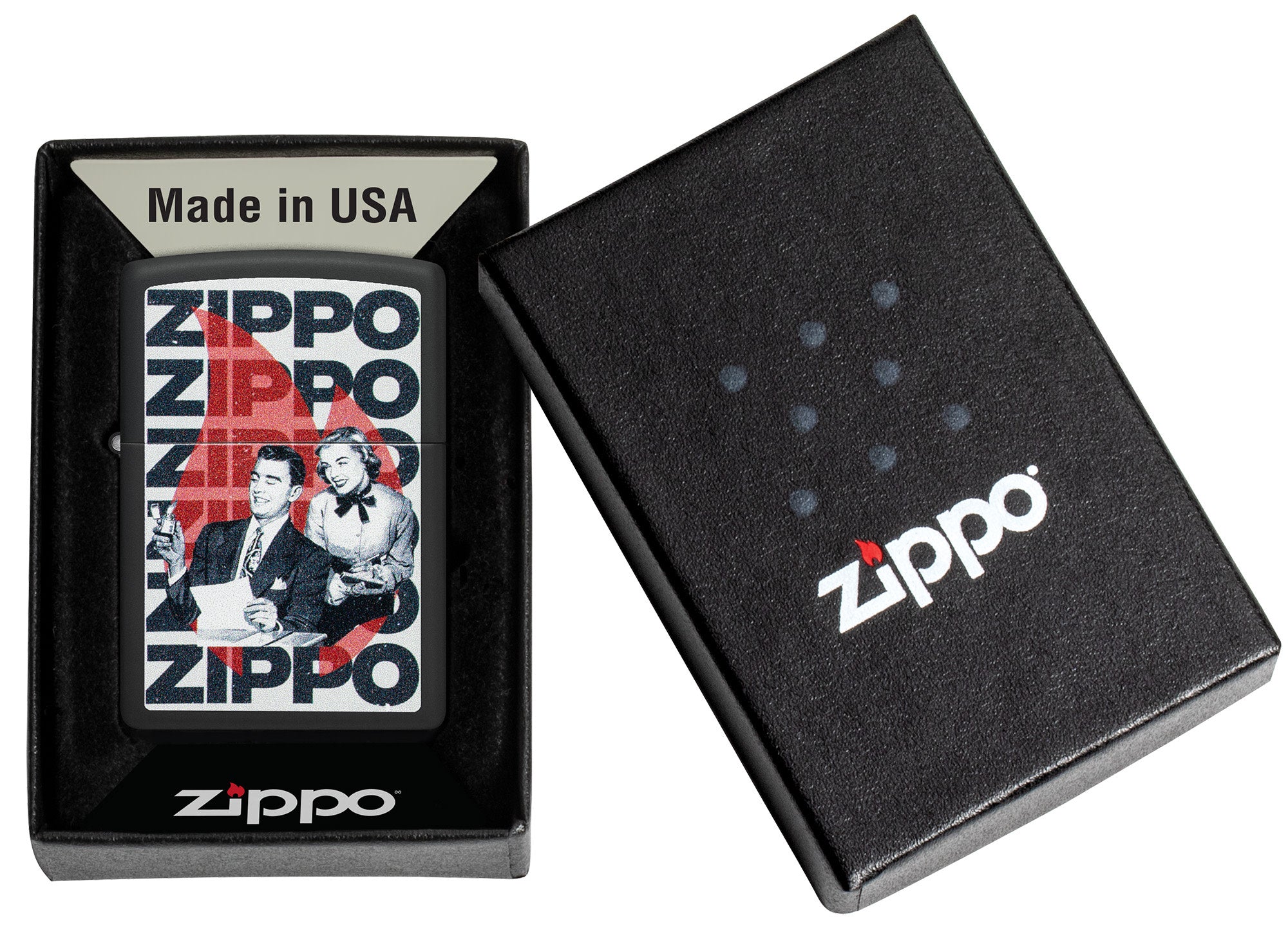 Vintage Zippo Lighter - Classic Windproof Metal Lighter with Unique Retro Design - Perfect for Outdoor Camping, Smoking, Collecting & Gifts