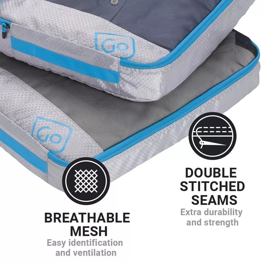 Go Travel Twin Packing Cubes - Lightweight Travel Organizers for Luggage & Suitcases | Perfect for Business Trips, Vacations & Weekend Getaways