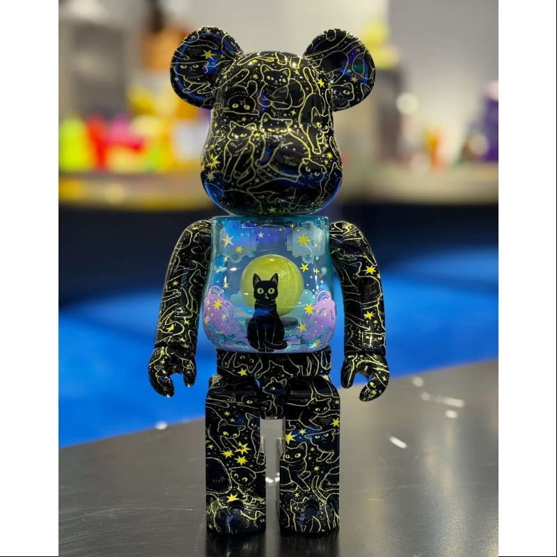 Be@rbrick Cat In The Night Sky 400% Limited Edition Vinyl Art Toy (2024) - Perfect for Collectors & Anime Fans Home Decor