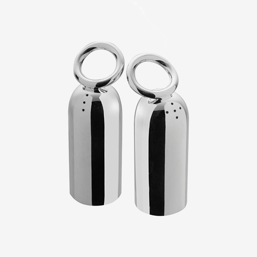 Christofle Vertigo Silver Plated Salt and Pepper Shakers Set - Elegant Dining Table Condiment Dispenser for Home Kitchen & Restaurant Use