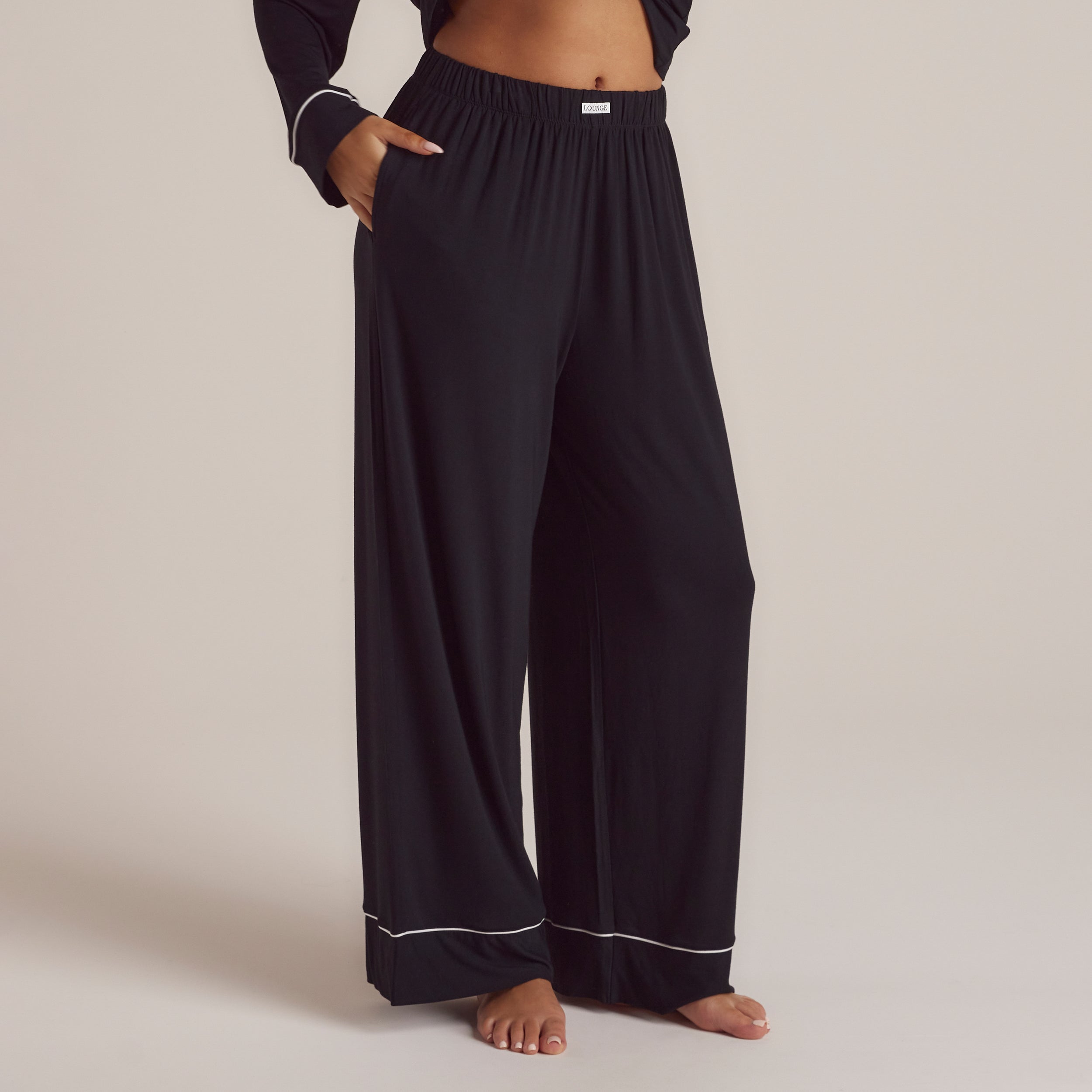 Premium Modal Sleep Pants for Women - Soft & Breathable Black Lounge Pajama Bottoms - Perfect for Relaxing at Home, Lounging & Sleepwear