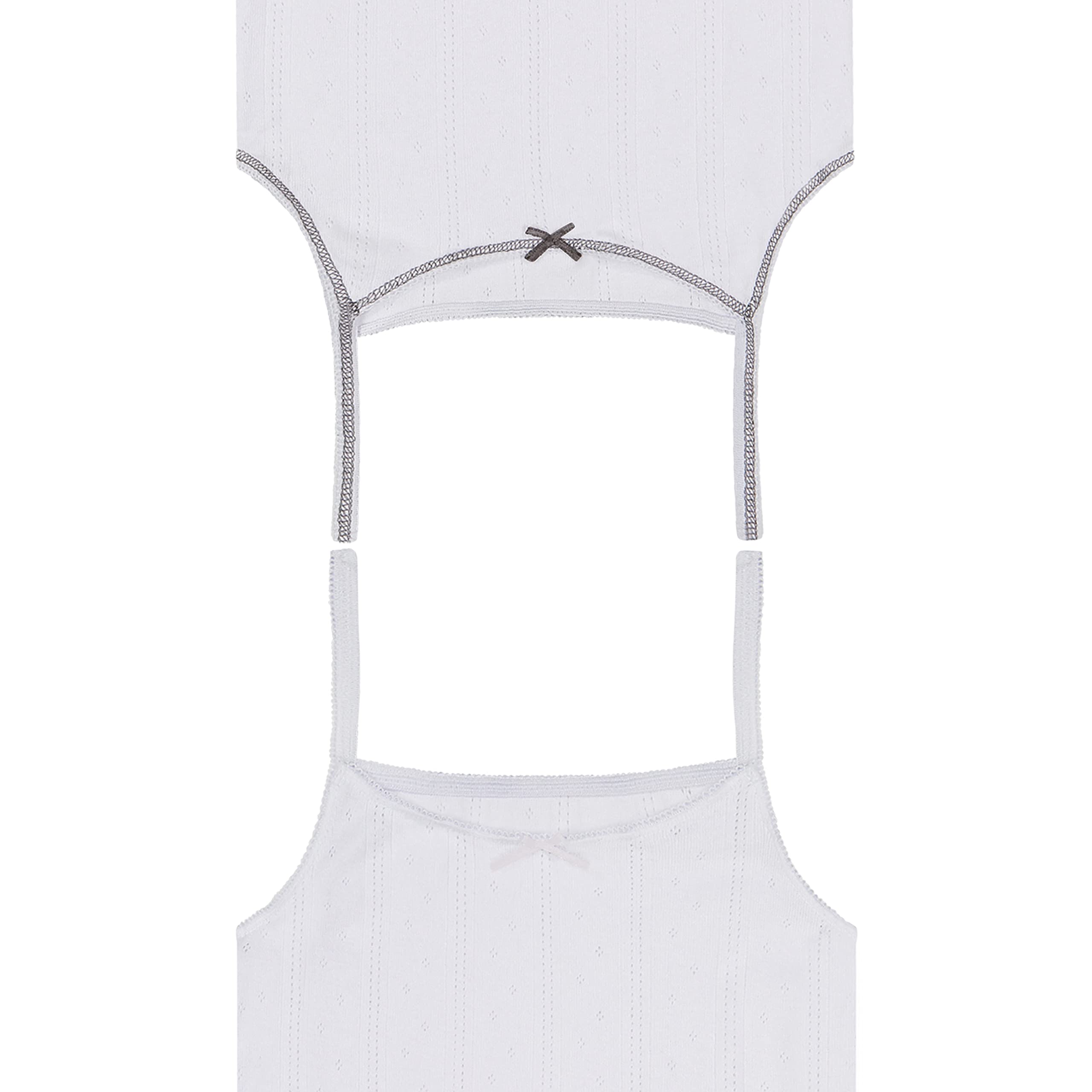 Buyless Fashion Girls Tank Tops - 8 Pack Sleeveless Cotton Cami Undershirts for Kids & Toddlers, Breathable Summer Tops for Dance, Gymnastics, School, Playdates & Outdoor Activities