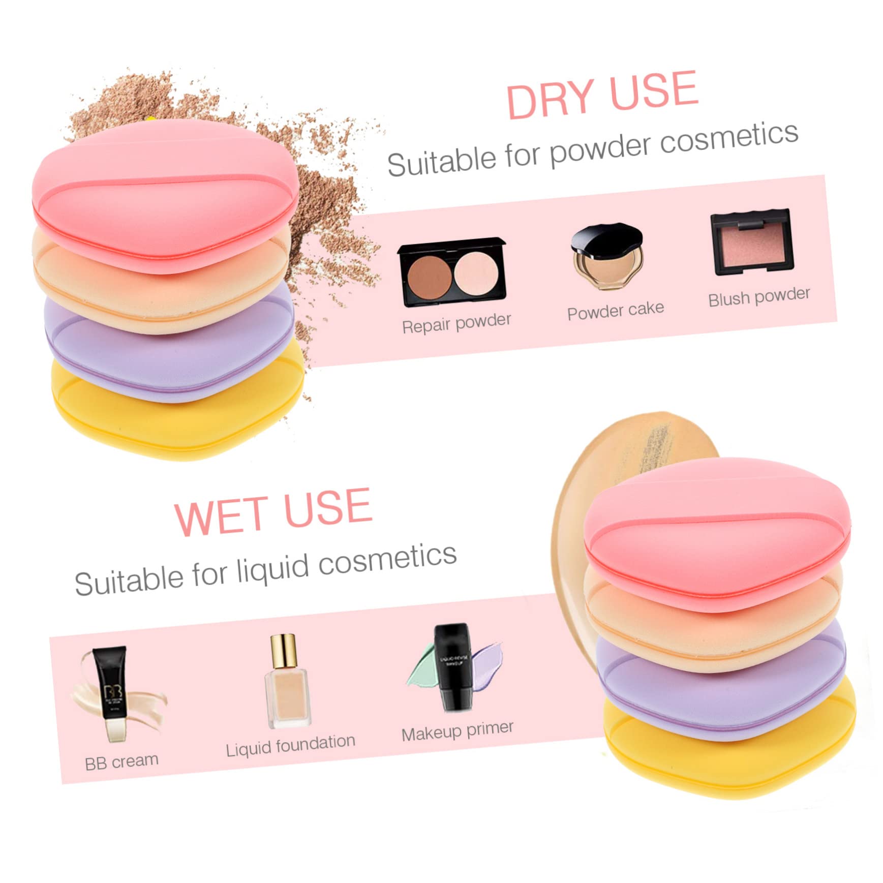Minkissy 8-Piece Makeup Sponge Set - Soft Blending Beauty Sponges for Foundation, Powder & Liquid Makeup Application - Ideal for Professional Makeup Artists & Everyday Use at Home