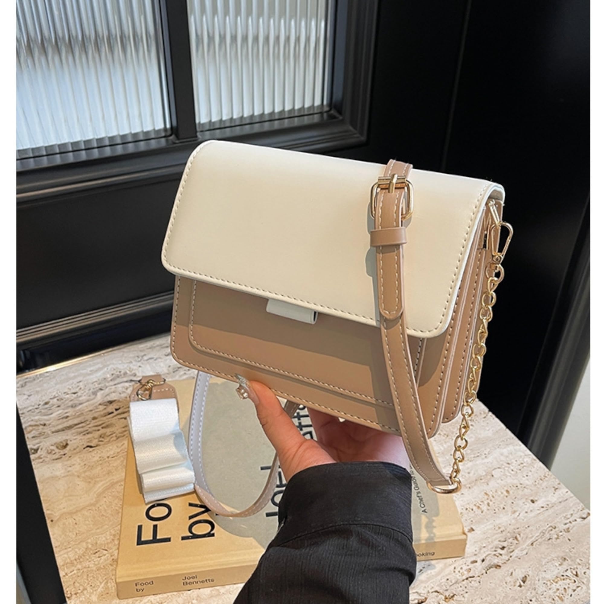 Stylish SANTORINI Women's Crossbody Sling Bag - Compact NYC-Inspired Shoulder Purse for Everyday Use, Travel & Work Essentials