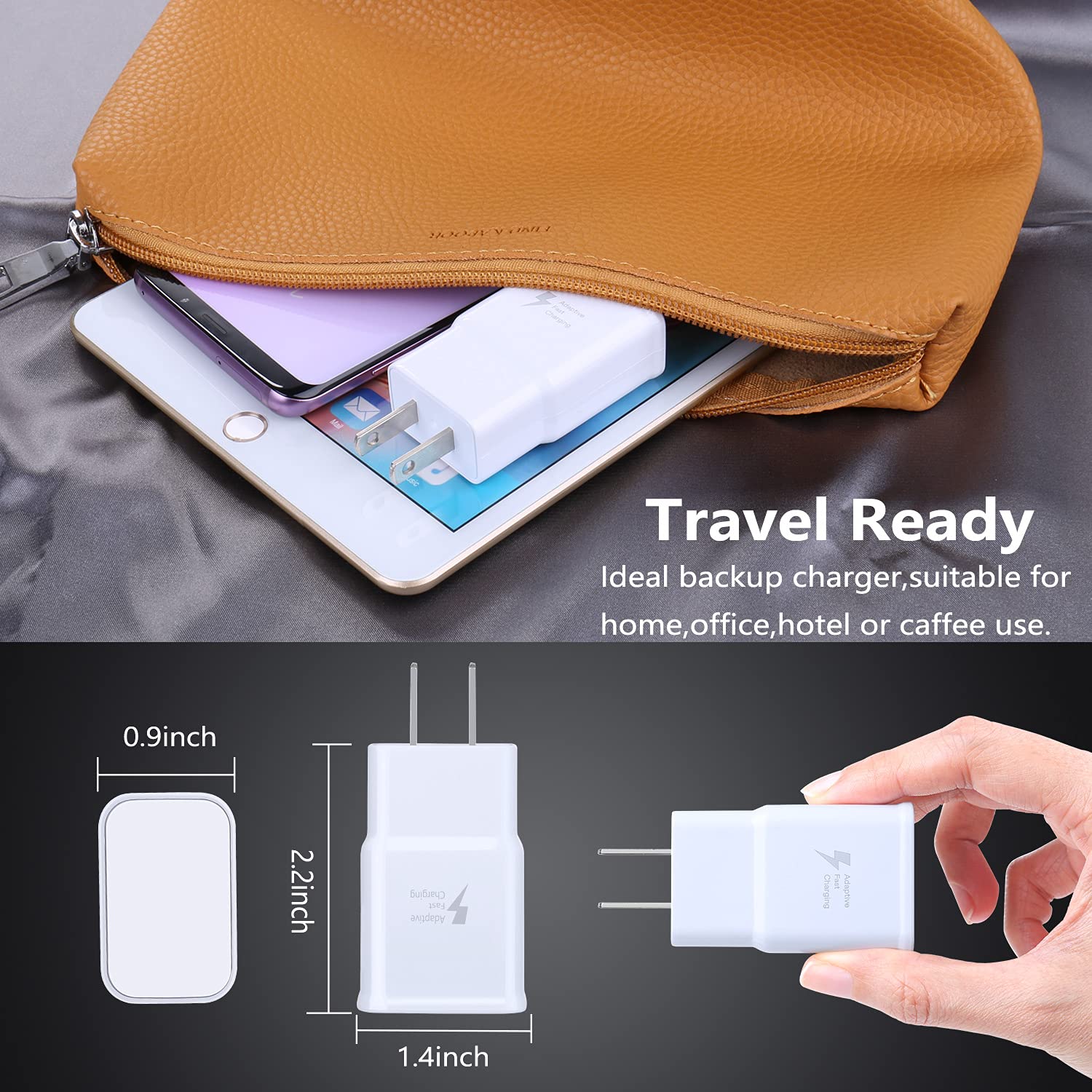5-Pack USB-C Fast Charger Block - 18W PD Quick Charge Wall Adapter Compatible with Samsung Galaxy S21/S20/S10/S9/Note Series, iPhone 15/14/13/12, Google Pixel, LG, Huawei & Xiaomi - Perfect for Home, Office & Travel Charging Needs