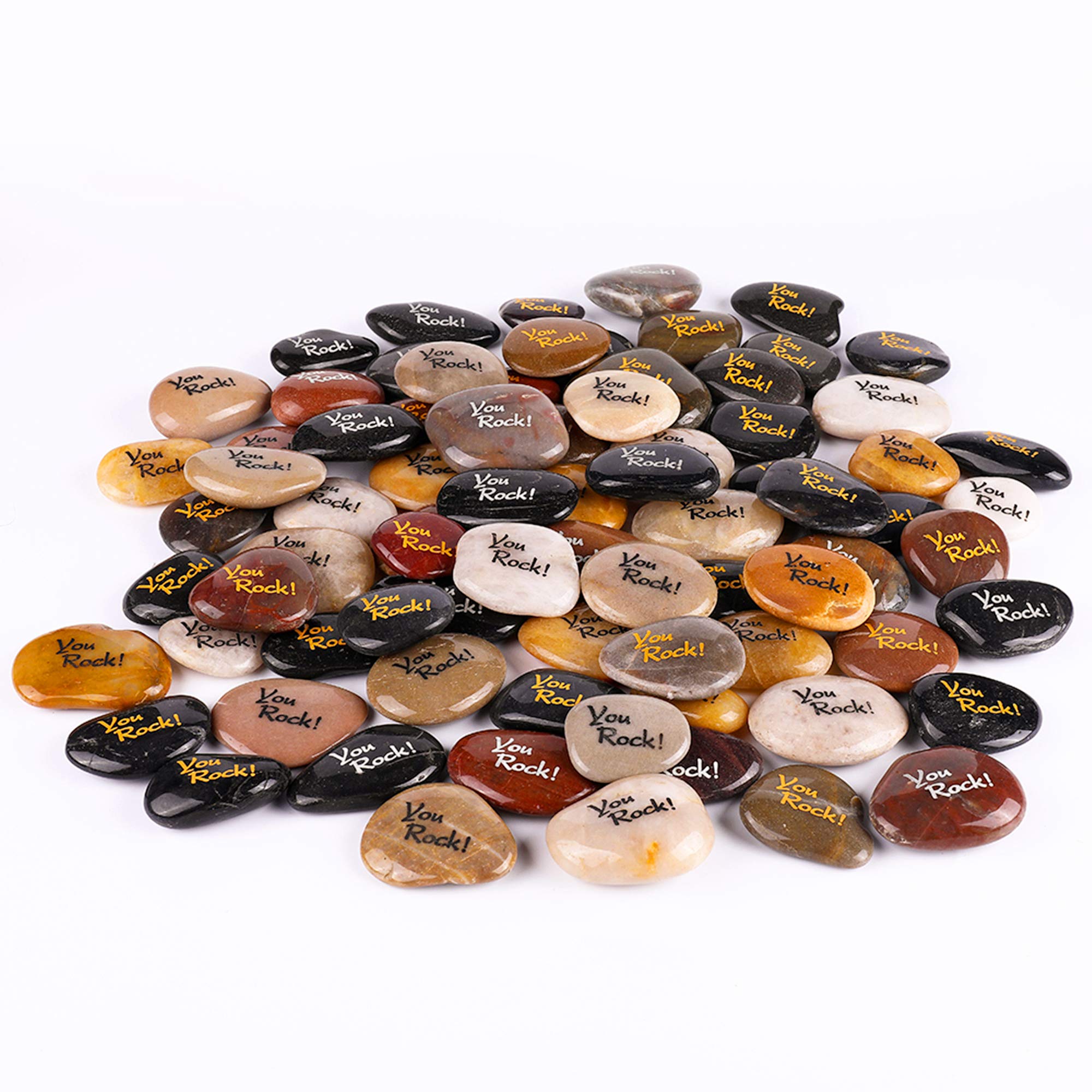 100PCS Inspirational Engraved Rocks - Motivational Stones with 