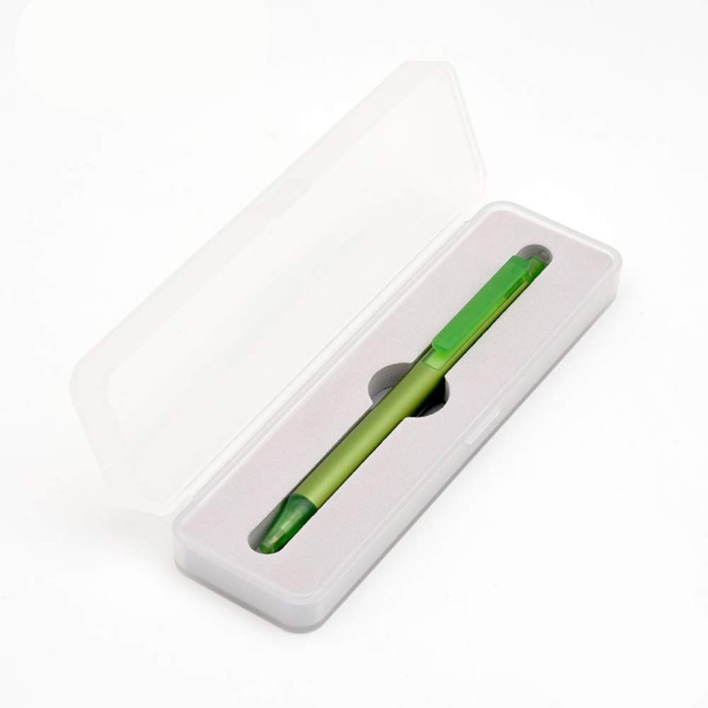 Kaco Tube Quick Dry Retractable G2 Gel Pens 0.5mm Fine Point - Black Ink Metal Body Gel Pen with Protective Case (Green) - Perfect for Office, School, Journaling & Note Taking