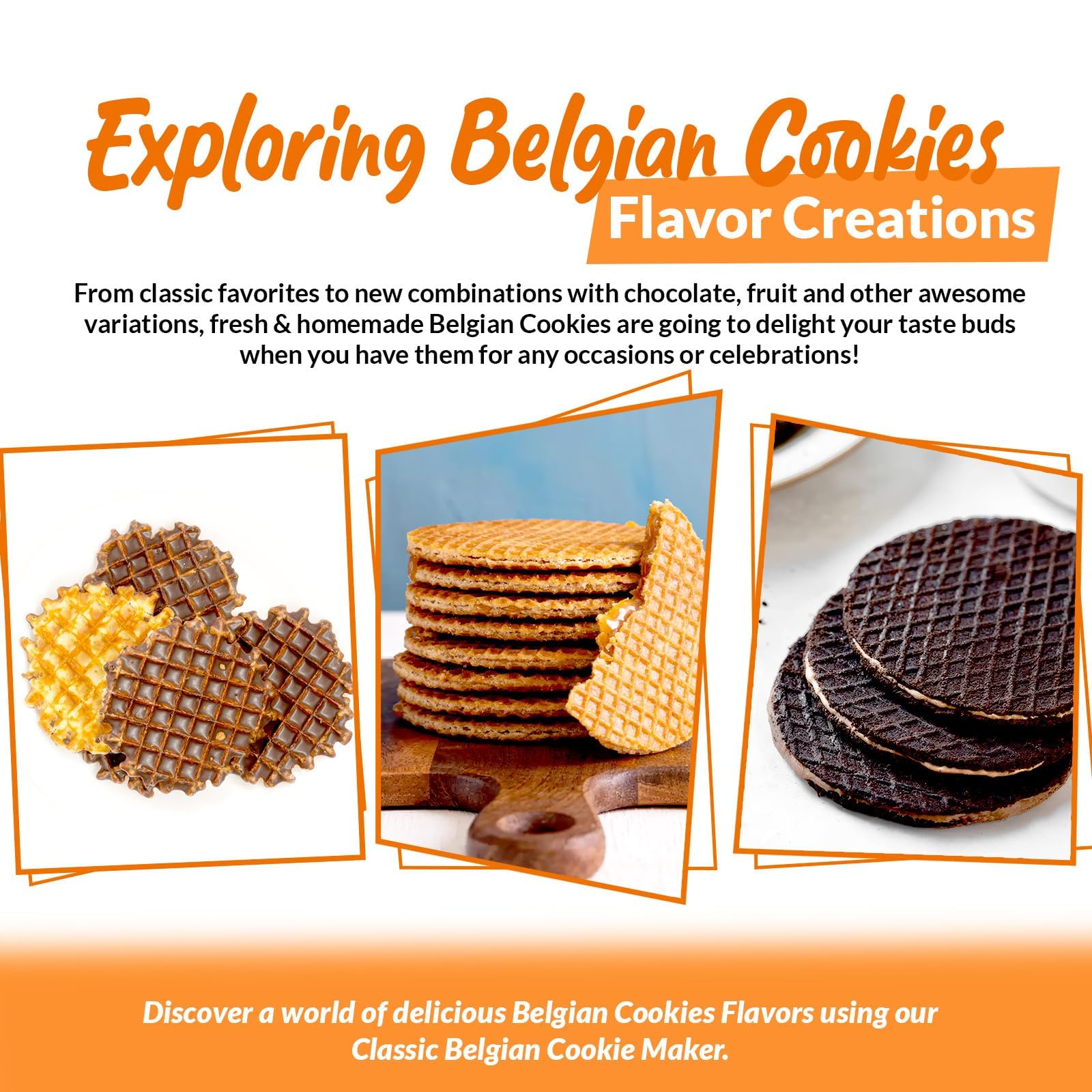 C Palmer Medium Belgian Cookie Iron Model 1120 - Authentic USA-Made Waffle Maker for Perfect Homemade Cookies | Ideal for Baking, Gifts & Holiday Treats