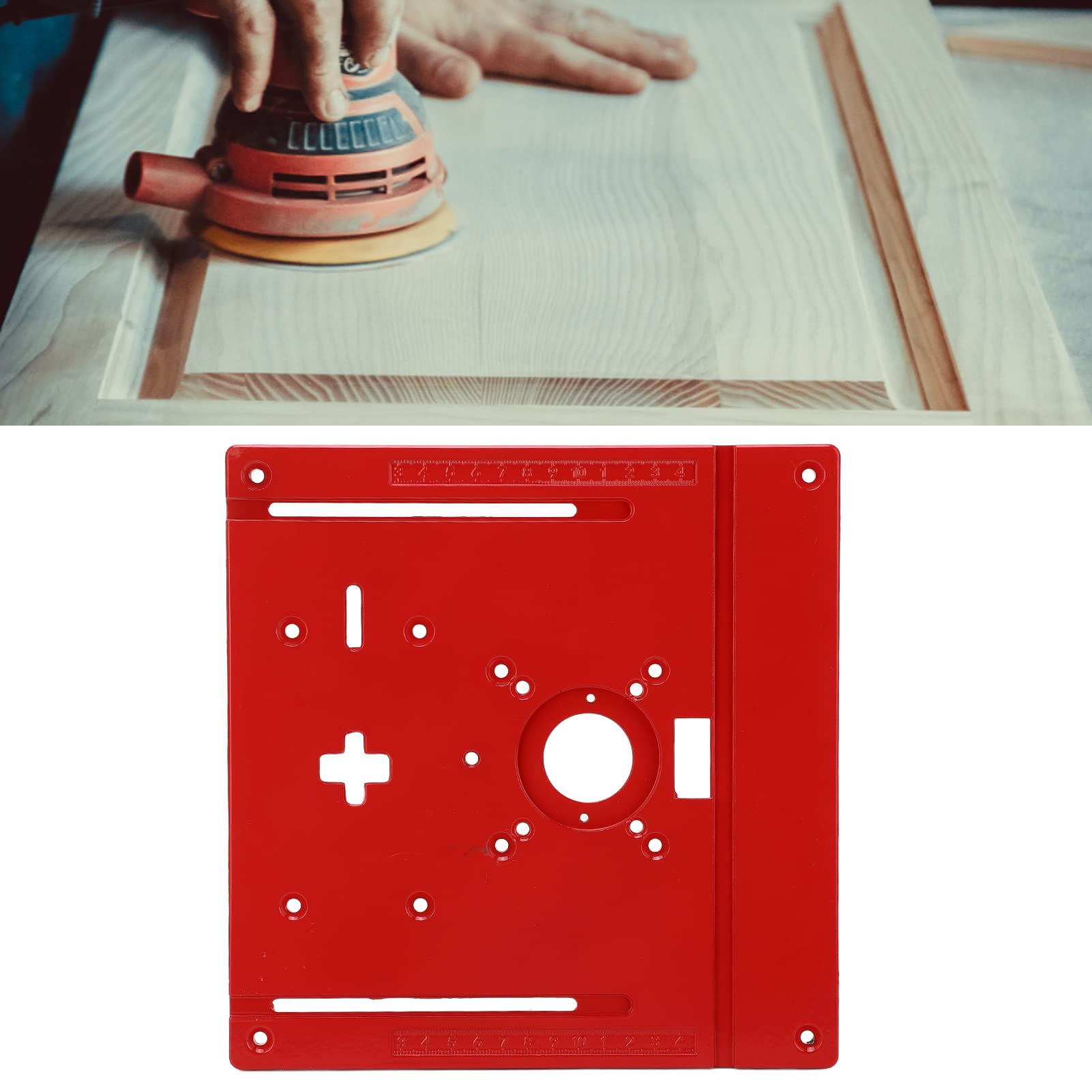 Premium Aluminum Router Table Insert Plate - Heavy Duty Woodworking Bench with Flip Plate for Trimming, Engraving & DIY Projects | Perfect for Home Workshops & Professional Carpentry