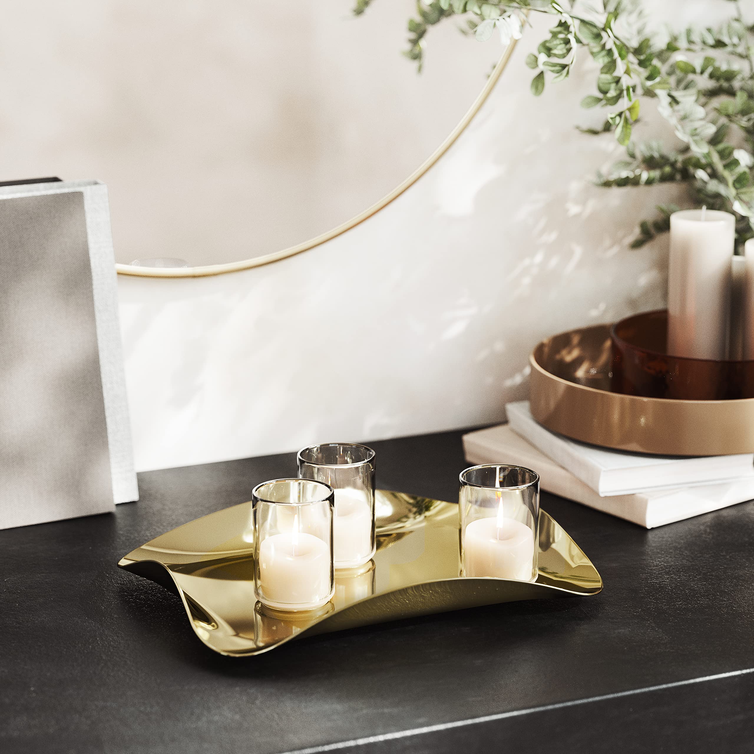 Umbra Brass Wave Tray - Stylish Home Decor for Living Room