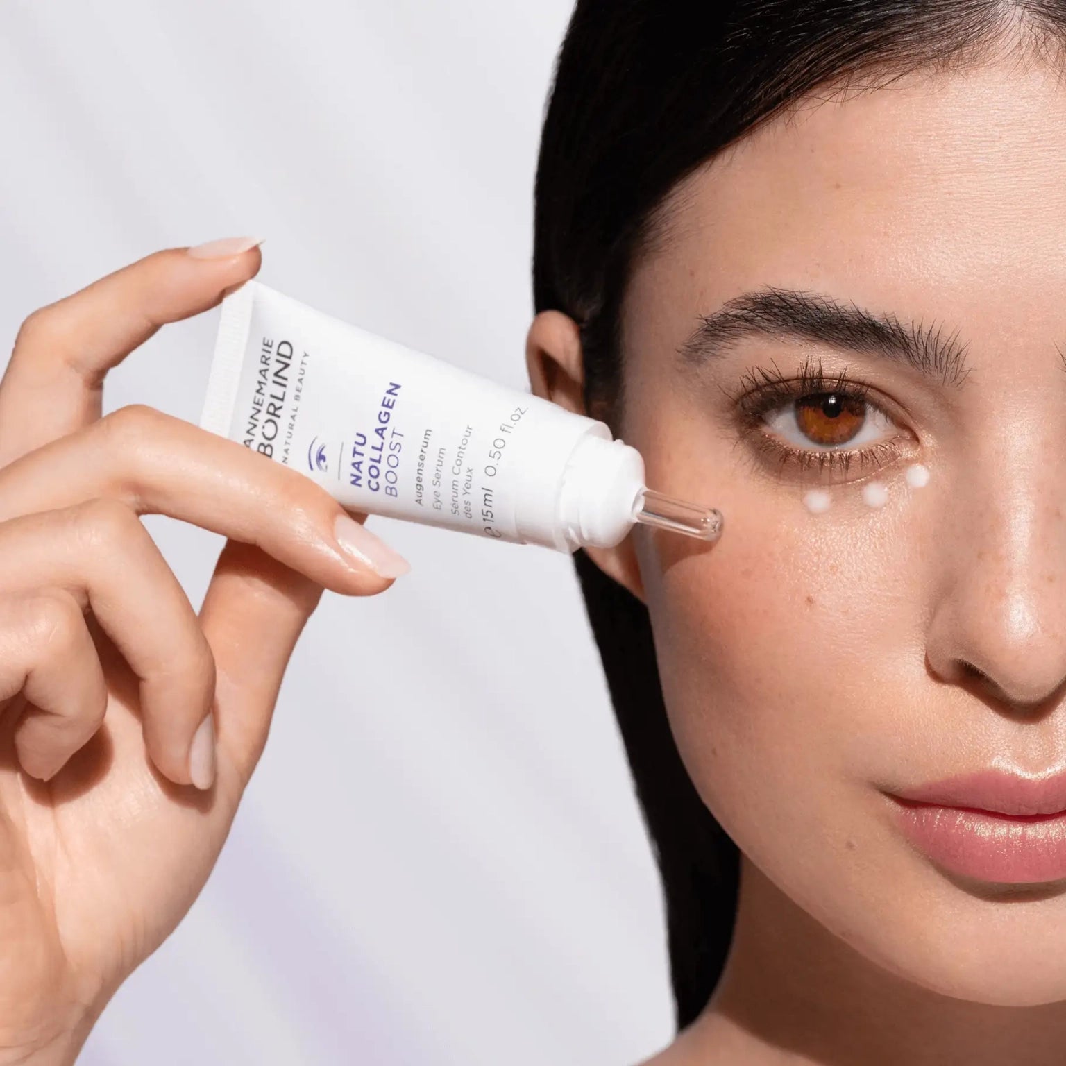 Annemarie Borlind NatuCollagen Boost Eye Serum - Anti-Aging Eye Cream for Dark Circles & Wrinkles | Hydrating & Firming Under Eye Treatment for Women | Perfect for Nighttime Skincare Routine