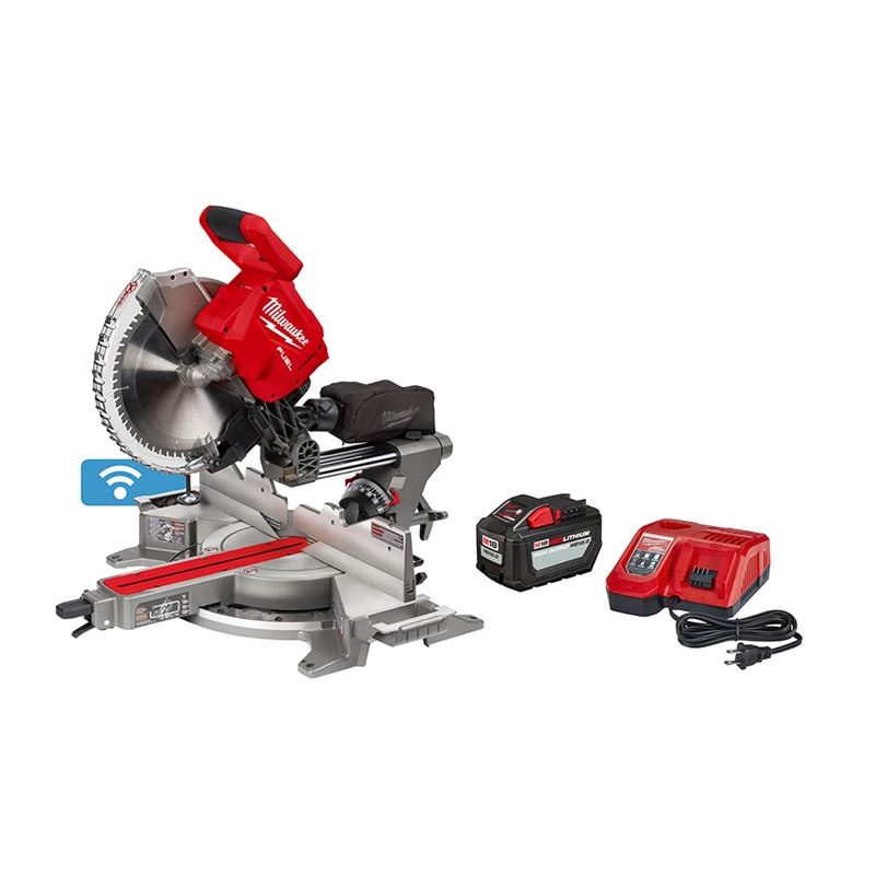 M18 FUEL 18V Brushless Cordless 12-Inch Dual Bevel Sliding Compound Miter Saw Kit - Professional Woodworking & DIY Projects