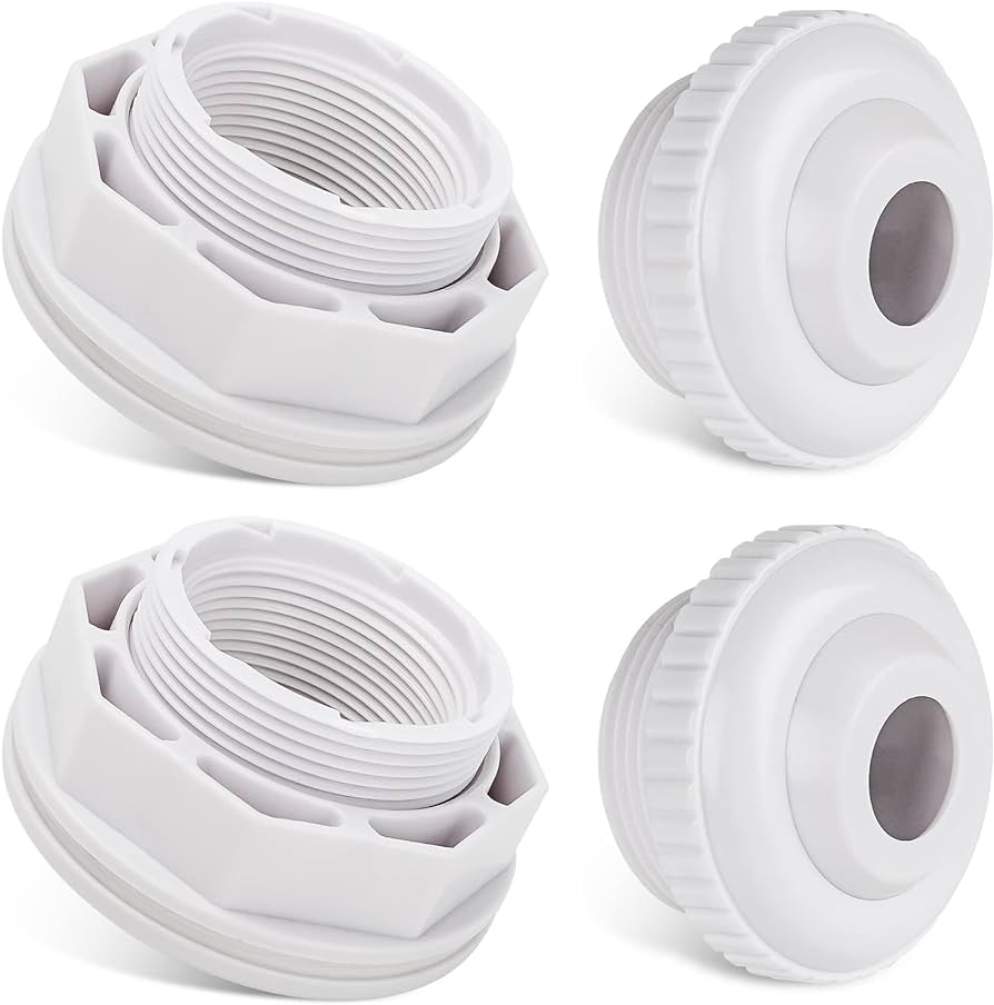 Pentair 40mm/1.5 Inch Grey Fiberglass Eyeball Return Fitting - Pool & Spa Water Flow Control for Inground Pools, Hot Tubs, and Water Features