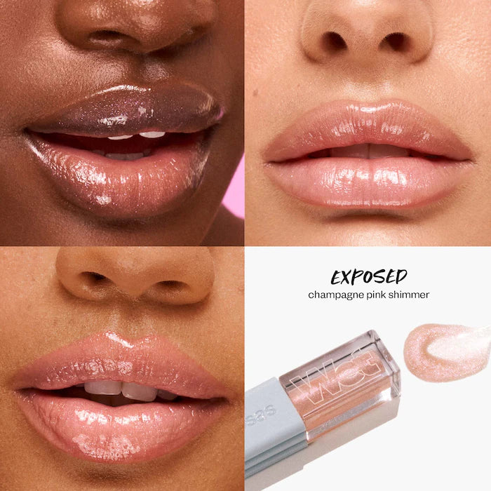 Kosas Gloss Voluminizador Wet Lip Oil - Plumping Peptide Lip Treatment for Fuller Lips | Hydrating & Shiny Lip Gloss for Day & Night Wear