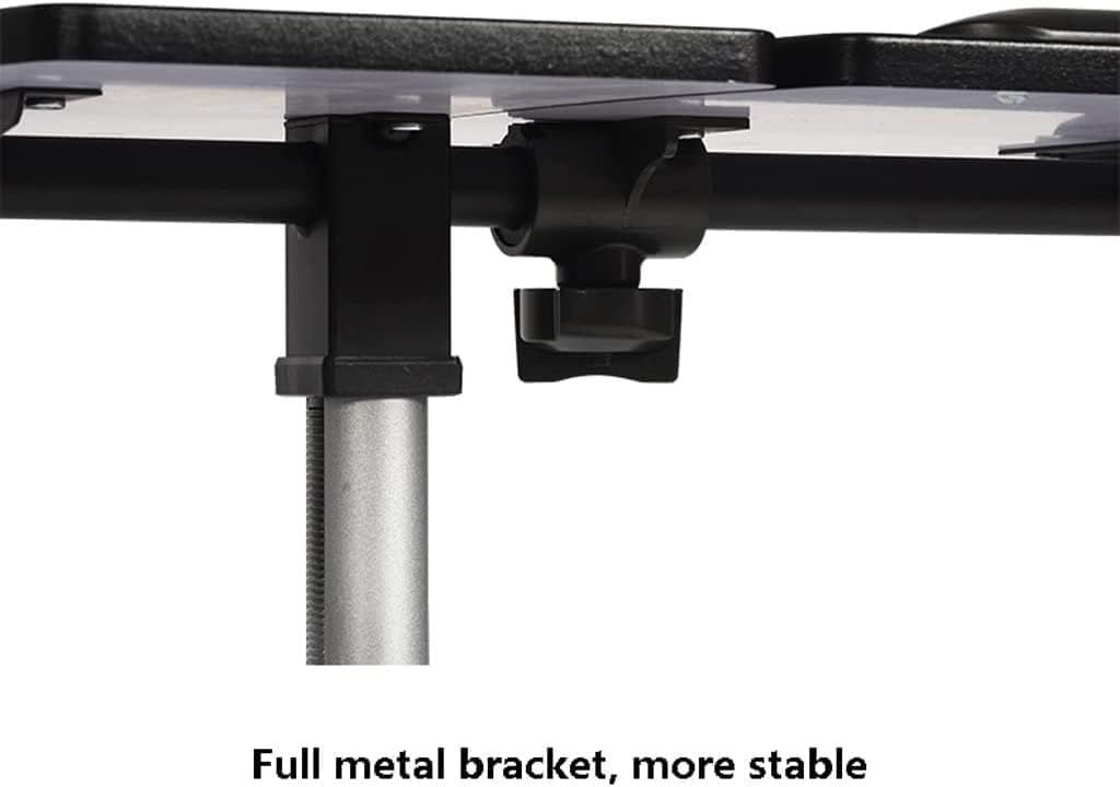 Adjustable Overbed Table with Tilt Top & Locking Casters - Portable Rolling Laptop Desk with Steel Frame | Perfect for Hospital Beds, Home Office & Nursing Care