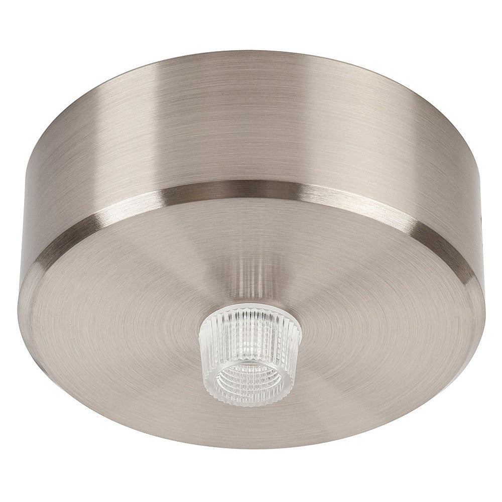 70mm Round Surface Mounted Single Canopy in Satin Chrome - Perfect for Modern Ceiling Light Fixtures and Bathroom Vanity Lighting