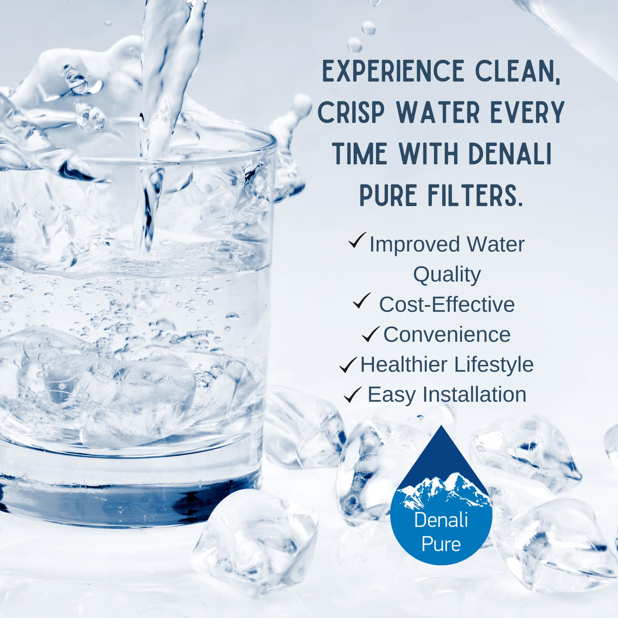 3-Pack Samsung DA29-0003B Refrigerator Water Filter Replacement - Compatible with Samsung Fridge Water Filter Cartridge | Clean & Safe Drinking Water for Home & Office
