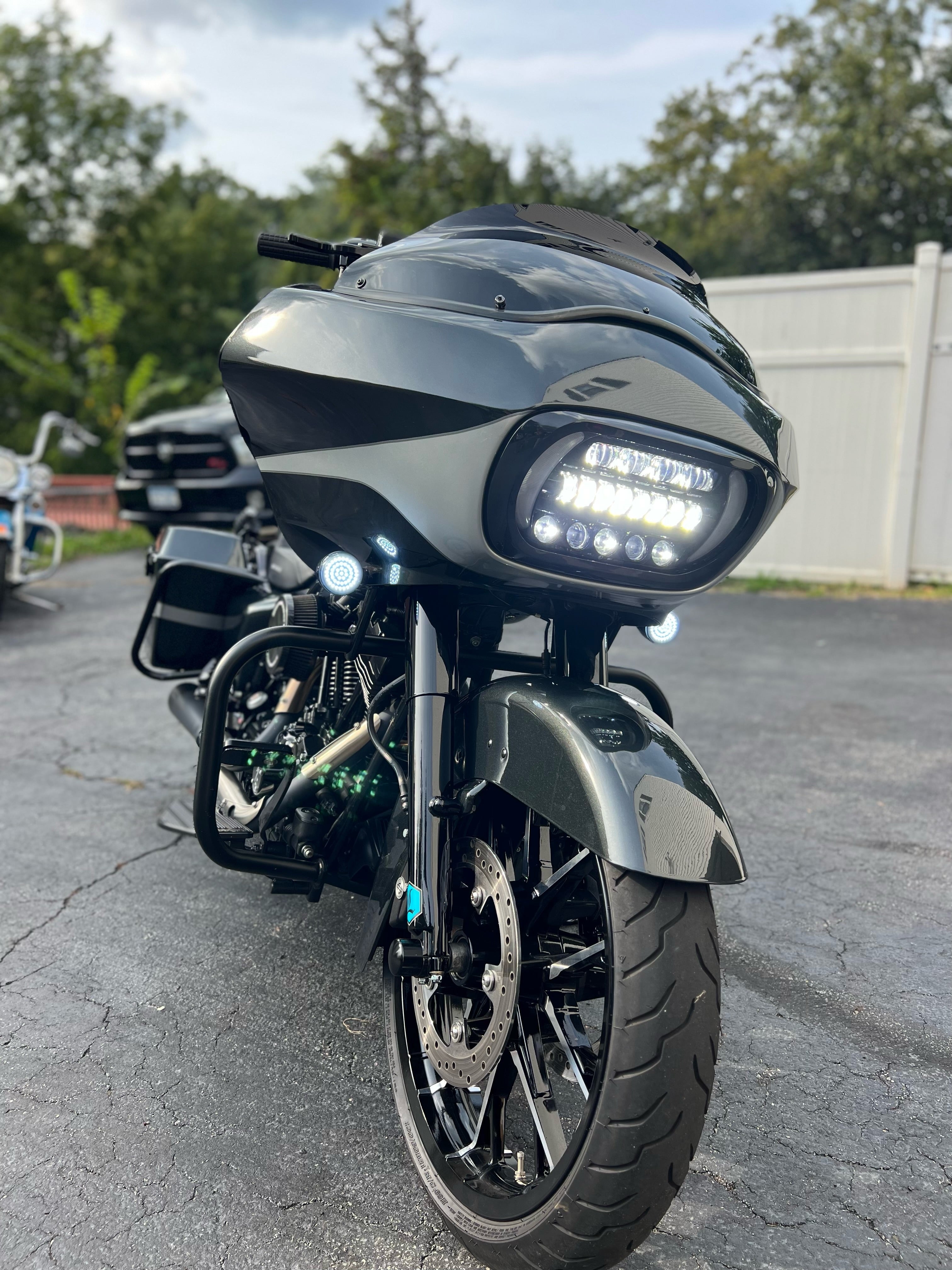 Eagle Lights Gen II LED Projection Headlight for 2004-2013 Harley Davidson Road Glide - High Visibility Motorcycle Headlight for Night Riding & Safety