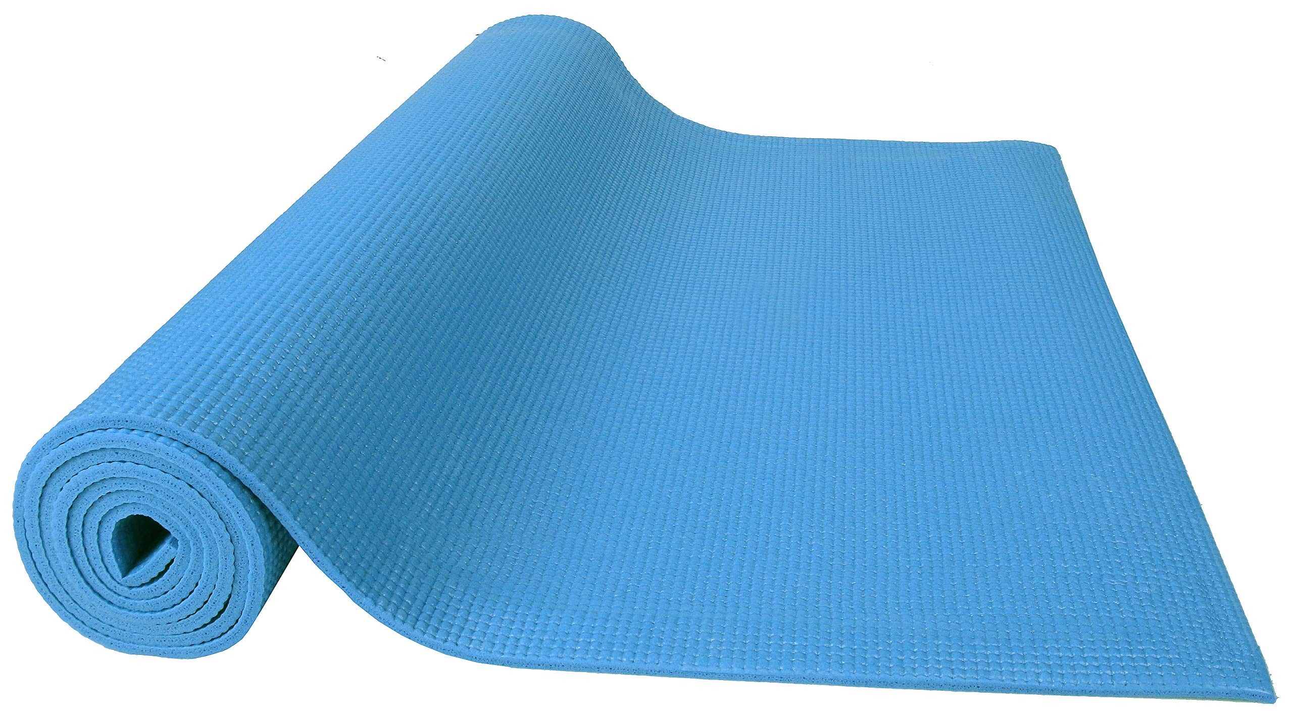 Premium 1/4-Inch Thick High-Density Non-Slip Yoga Mat with Carrying Strap - Tear-Resistant for Home Gym, Pilates & Fitness Workouts - Available in 8 Colors