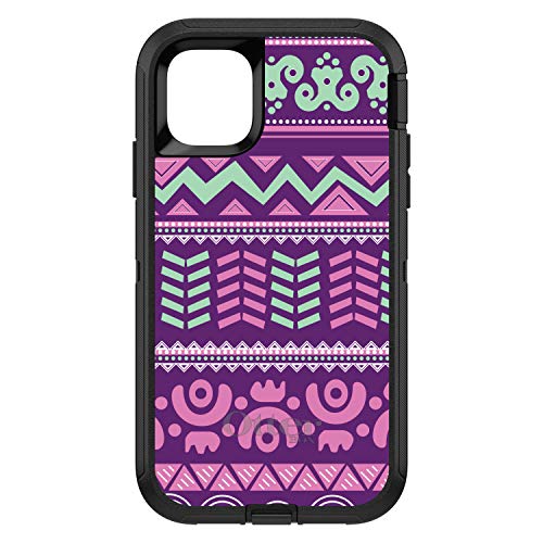 Pink Green Aztec Tribal On Black Case