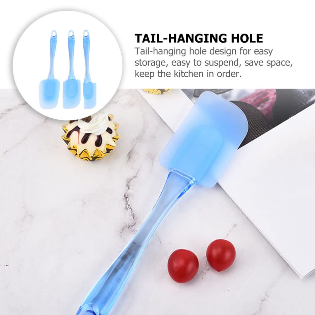 3-Piece Silicone Spatula Set for Baking - Non-Stick Kitchen Spatulas for Cake, Jam, Frosting & Cream - Perfect for Home Bakers, Cake Decorating & Kitchen Use - Dishwasher Safe & Heat Resistant