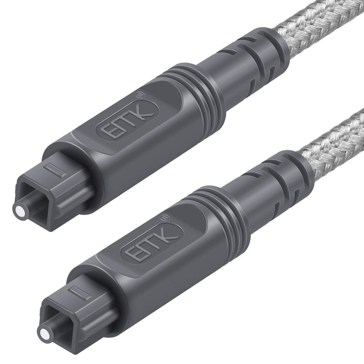Premium EMK Toslink Optical Digital Audio Cable - 8M High-Speed Fiber Optic Cord with Cotton Braided Sleeve for Home Theater, Soundbar, TV, PS4, Xbox | Durable & Flexible for Crystal Clear Audio Transmission | Perfect for Gaming, Movie Nights & Hi-Fi Systems